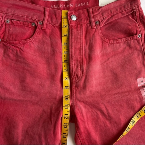 American Eagle Outfitters Faded Buttonfly Washed Red Women's Jeans Size 10XShort - Picture 5 of 7